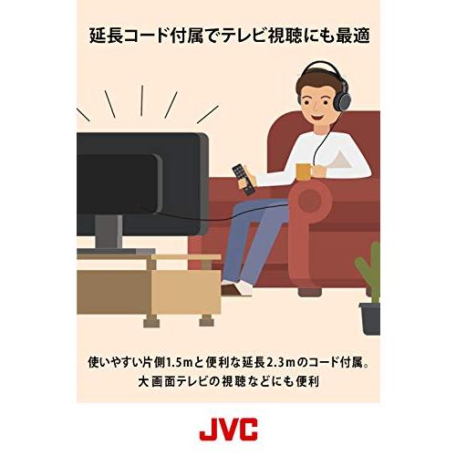 JVCケンウッド JVC HA-RZ910 密閉型ステレオヘッドホン 室内用(テレビ・ゲーム向け) 1.2m*延長2.3mコード付き｜days-of-magic｜02