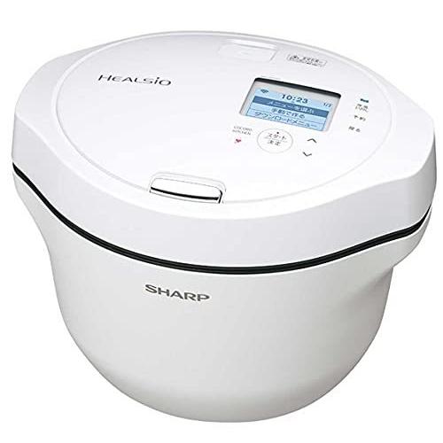 SHARP 水なし自動調理鍋 HEALSiO ヘルシオ ホットクック 2.4Lタイプ ホワイト系 KN-HW24G-W 美品シャープ ヘルシオ ホットクック KN-HW24G-W メニュー集付き