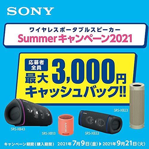 ソニー ポータブルスピーカー SRS-XB13 PC コーラルピンク 2021年