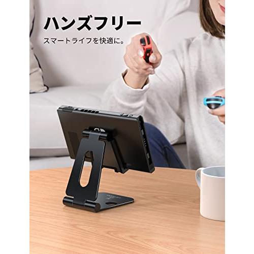 折り畳み式スタンド Lomicall 携帯置き台 : スマホ タブレット 兼用スタンド コンパクト 角度調整可能 アルミ スタンド タブレット対応(4*11'') ipad 10 第十世｜days-of-magic｜02