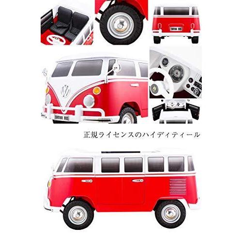 電動乗用ラジコン ワーゲンバス 二人乗り可能！ （WAGEN BUS）電動乗用玩具 乗り物おもちゃ (RED) 