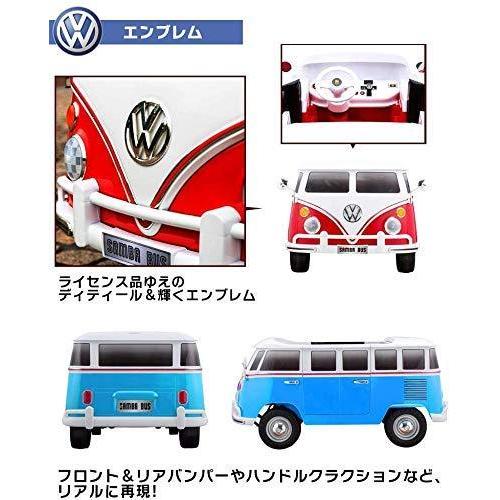 電動乗用ラジコン ワーゲンバス 二人乗り可能！ （WAGEN BUS）電動乗用玩具 乗り物おもちゃ (RED) 