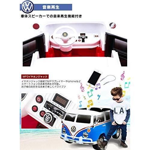 電動乗用ラジコン ワーゲンバス 二人乗り可能！ （WAGEN BUS）電動乗用玩具 乗り物おもちゃ (RED) 