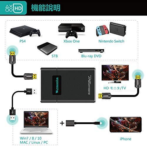 キャプチャーボード Switch Ps4 Xbox Wii U Ps3 ゲームライブ録画 配信用 Usb 3 0 1080p 60fps Hdcp Hdmiビデオキャプチャー Wss 2rz6w8ptid Days Of Magic 通販 Yahoo ショッピング