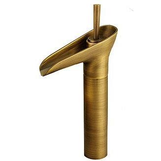 SK57 洗面用 竹型 アンティーク 混合水栓 蛇口 シングルレバー レトロ 洗面台 ロング水栓 手洗い鉢 トール水栓 手洗いボウル 取り付けホース付き (ロング)