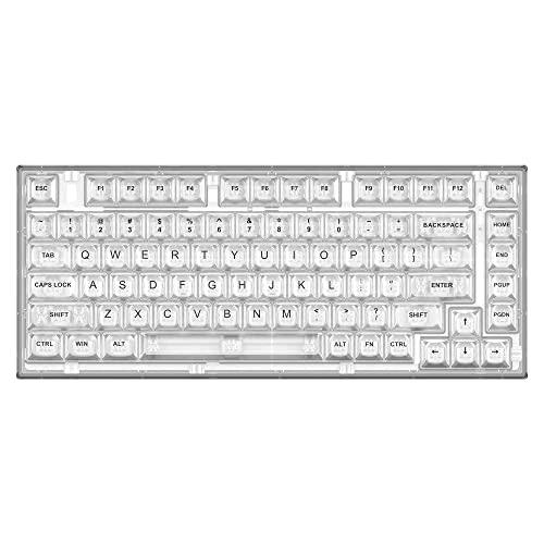 YUNZII X75 ホットスワップメカニカルキーボード 透明なキーキャップ 