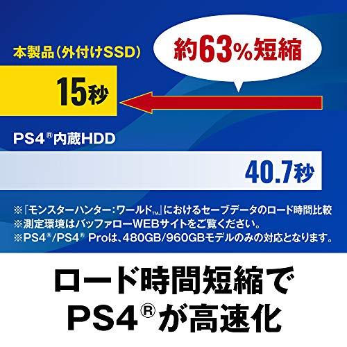 BUFFALO 耐衝撃 日本製 USB3.1(Gen1) ポータブルSSD 480GB [HDDより速い/強い] SSD-PL480U3-BK/N  PS4/PS4 Pro メーカー動作確認済｜days-of-magic｜03