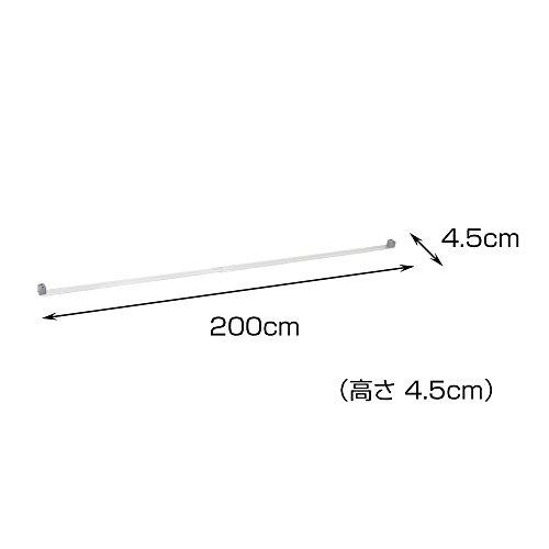 ドウシシャ ルミナス スチールラック スライドレール 長さ2m 2本セット 幅200*奥行4.5*高さ4.5cm LRS-200 重量物 耐荷重300kg ストッパー付き 工事不要 簡単設置｜days-of-magic｜02