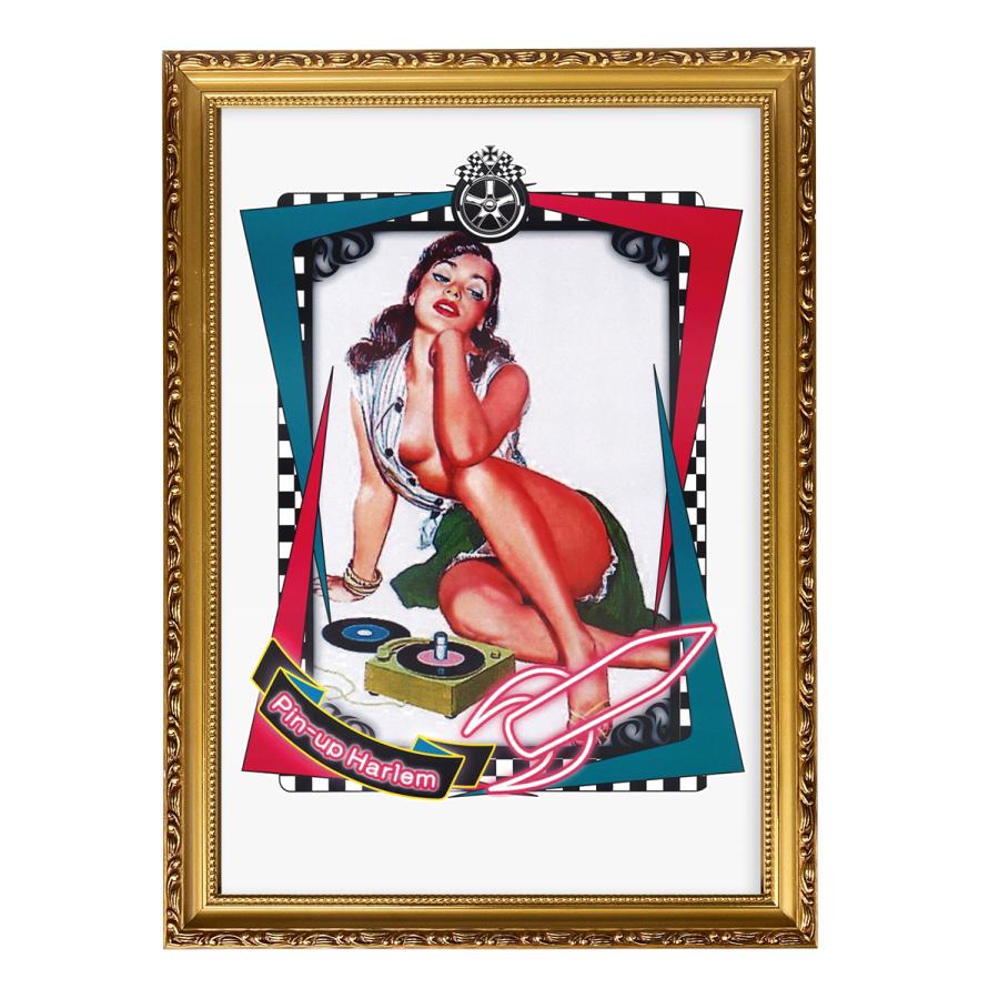 ビンテージ風 A3用 額縁 木製フレーム 茶 ゴールド 23 オールディーズ