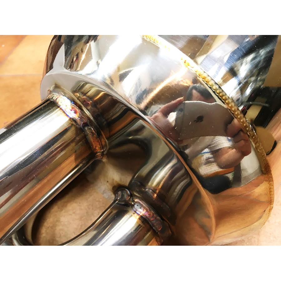 LLサイズ ツインループ 201ステンレス マフラー ポリッシュ