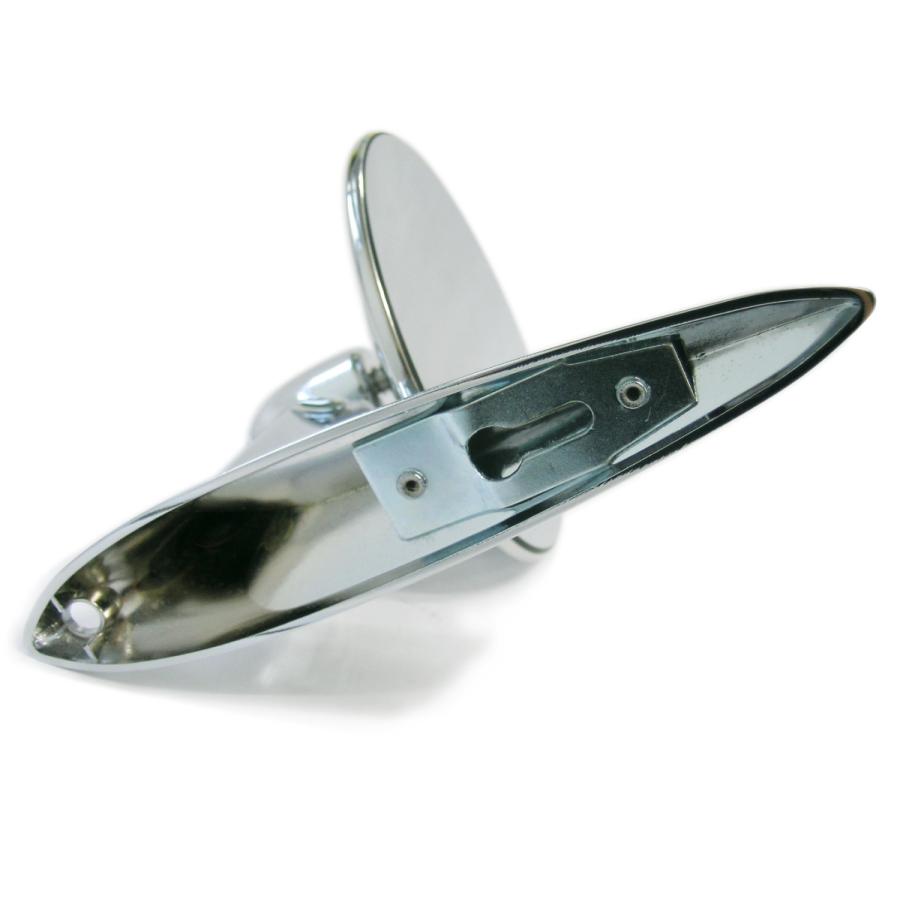 古いアメ車に ラウンド型 殺人ミラー 1個 丸型 ドアミラー メッキ 旧車