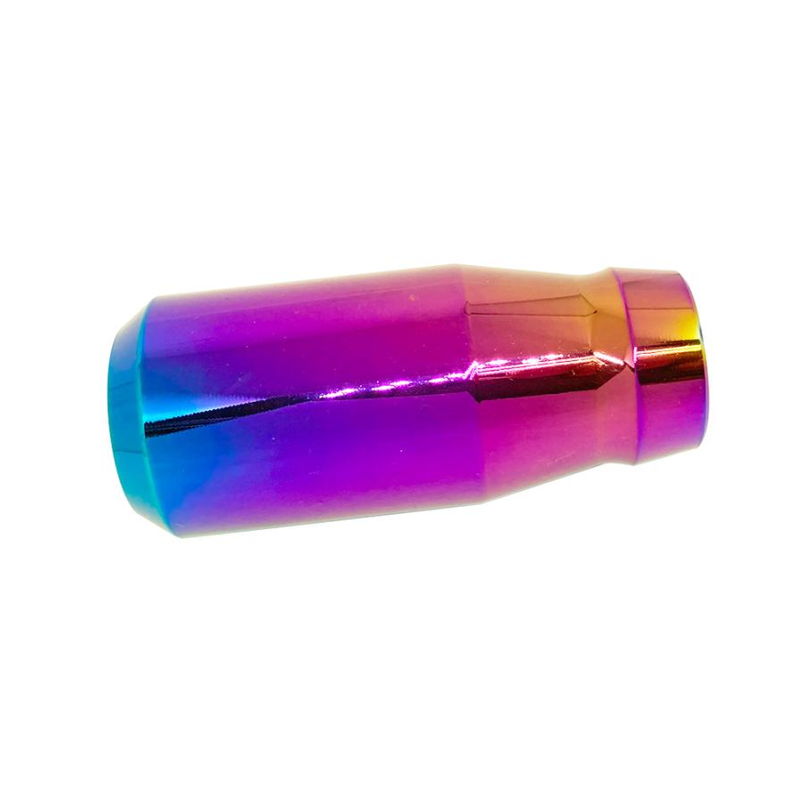 アルミビレット 削り出し シフトノブ 高さ78mm チタンカラー 虹色