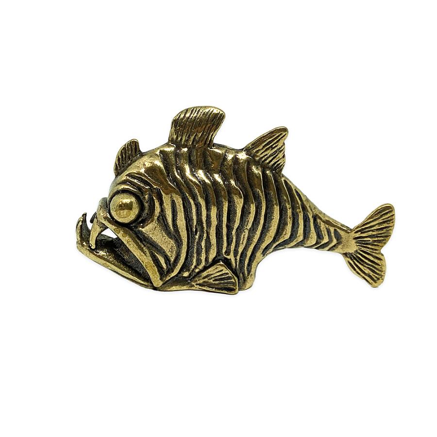トガリムネエソ 深海魚 魚 水槽 ブラス 真鍮製 置き物 オブジェ 置物