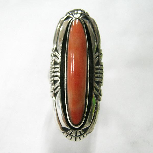 インディアンジュエリー　コーラル Indian Jewelry [インディアンジュエリー] コーラルリング [CORAL-RING