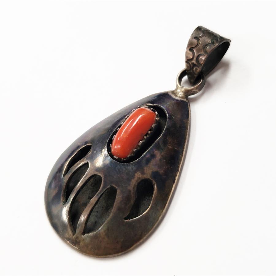 レッドコーラルトップインディアンジュエリー