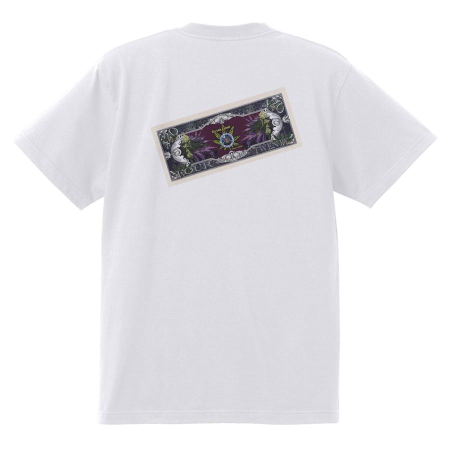 マリファナ ガンジャ？ Tシャツ 白地 カンナビス 大麻 100万ドル 