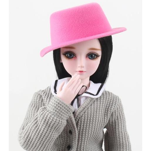 値下げ 1/3ドール用 帽子 ハット ピンク ドール服 無地 加工にも : DAY