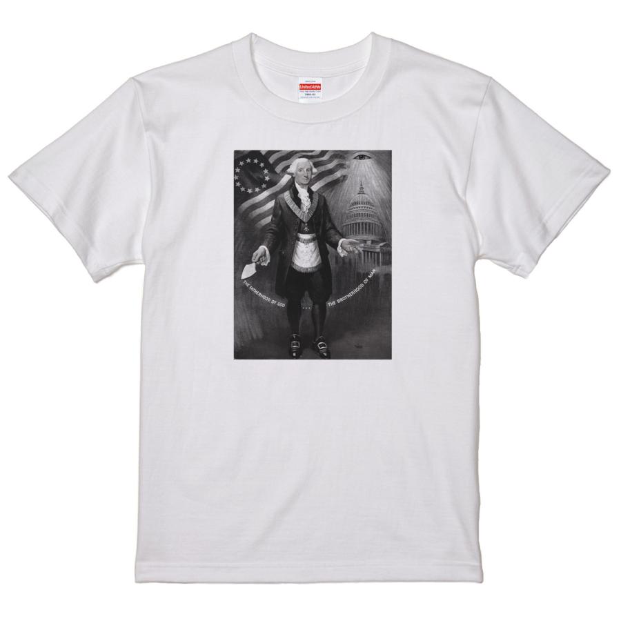ジョージ・ワシントン Tシャツ 10 フリーメイソン ピラミッドアイ