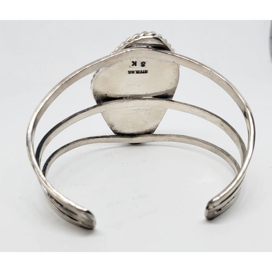 インディアンジュエリー 天然 ターコイズ バングル 22 純銀 ネイティブ