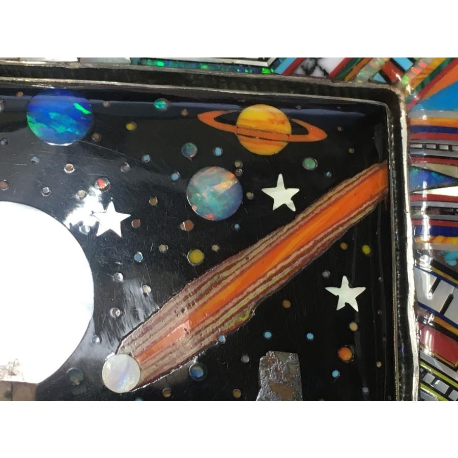 超絶 綺麗な インレイ 特大バックル 宇宙 ネイティブアメリカン