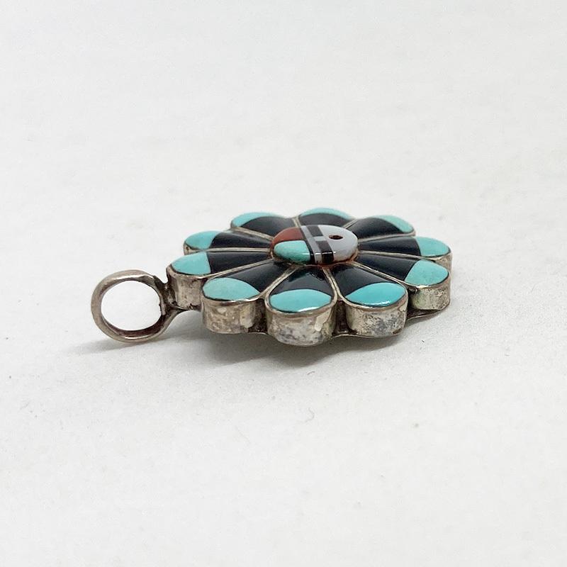 ZUNI 可愛い ターコイズサンフェイストップ インディアン ズニ