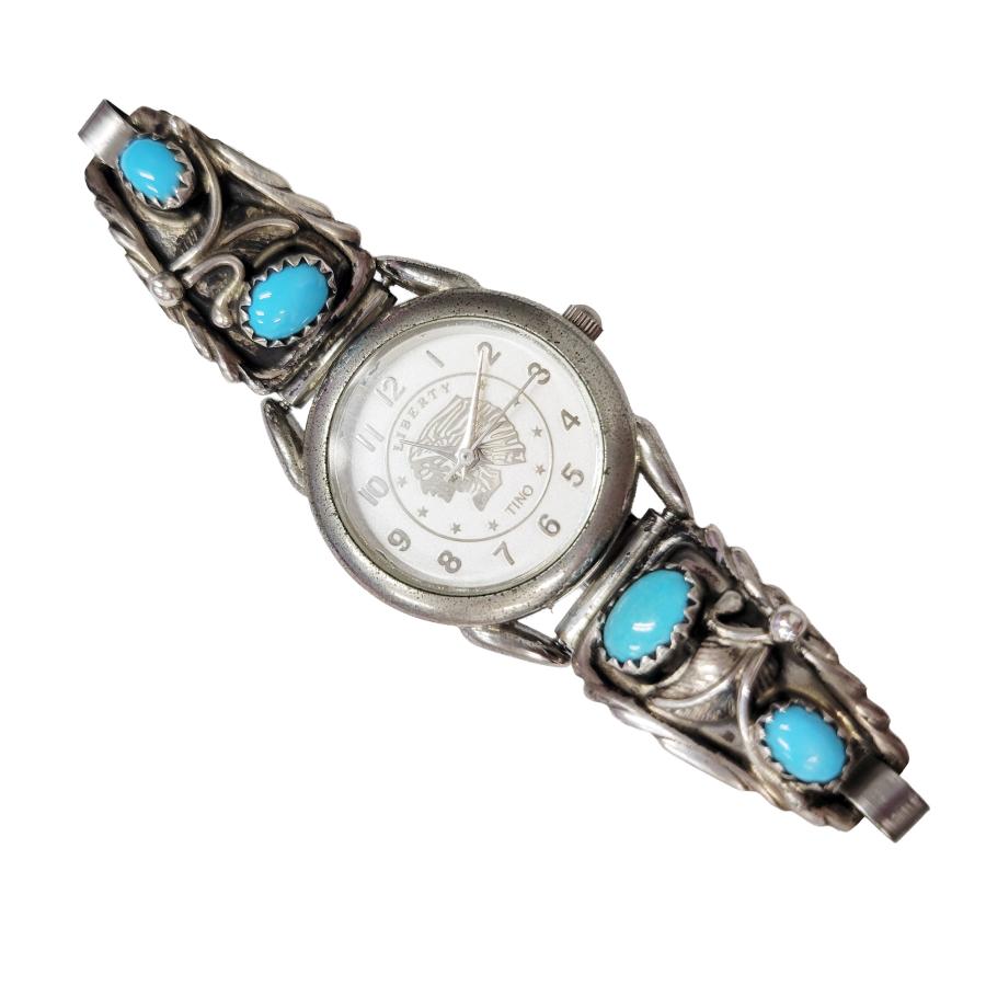 ZUNI インディアンジュエリー ターコイズ ウォッチブレス 07 時計
