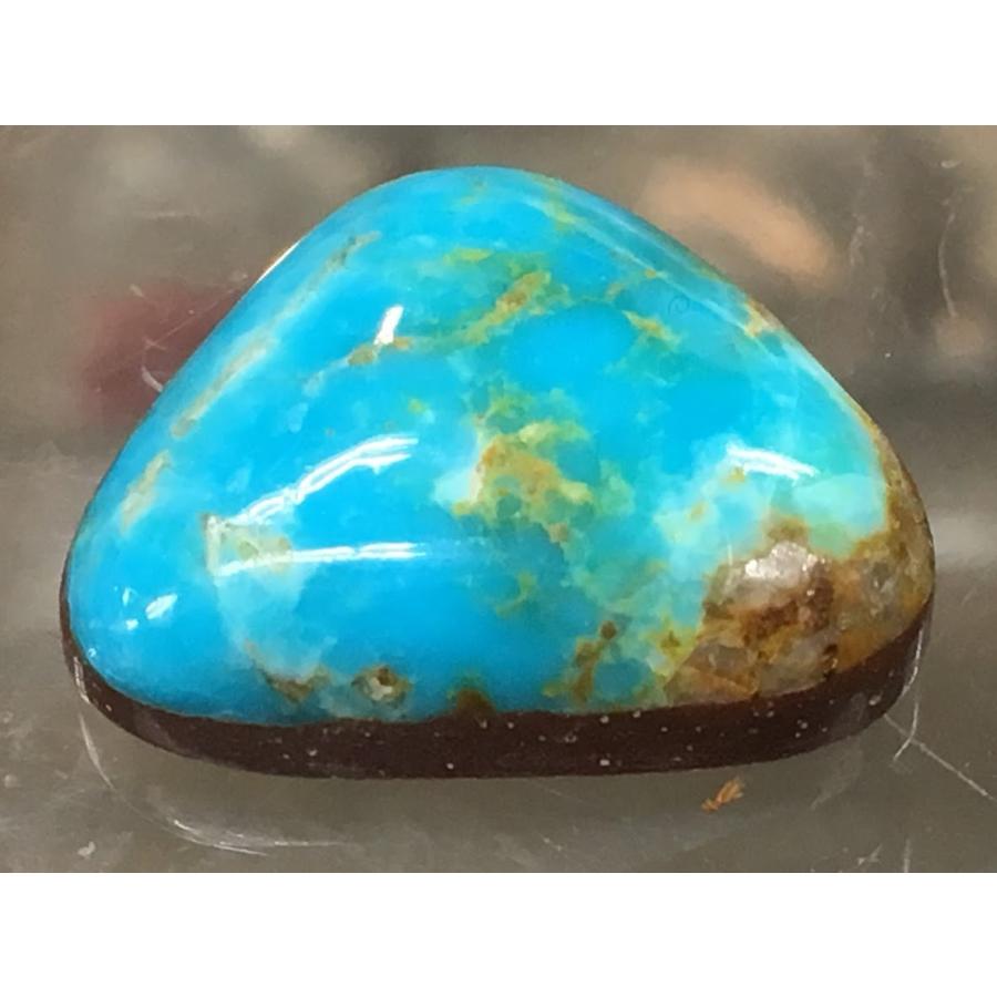 上質 キングマン ターコイズ カボション 11.5ct トルコ石 K24 ルース
