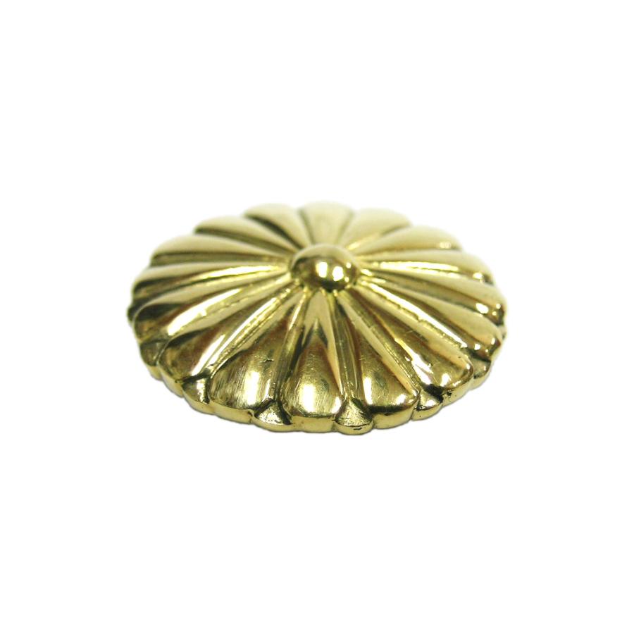 菊紋 真鍮製 コンチョ ボタン 小 金色 直径24mm 十六紋菊 ご紋 : DAY-S
