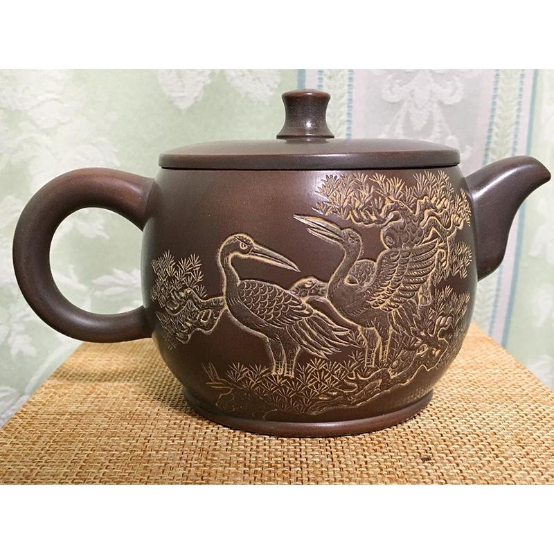 中国 欽陶居 急須 No.4 西施瓢箪 紫泥 白泥 紫砂 茶壷 茶壺 欽州 エン