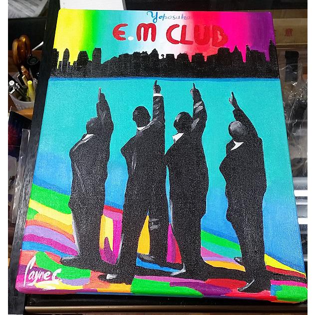 レインカラセド 絵画 レインボーアート ドゥーワップ[Moonglows image]doowop r\u0026b オールディーズ ムーングロウズ F6サイズ