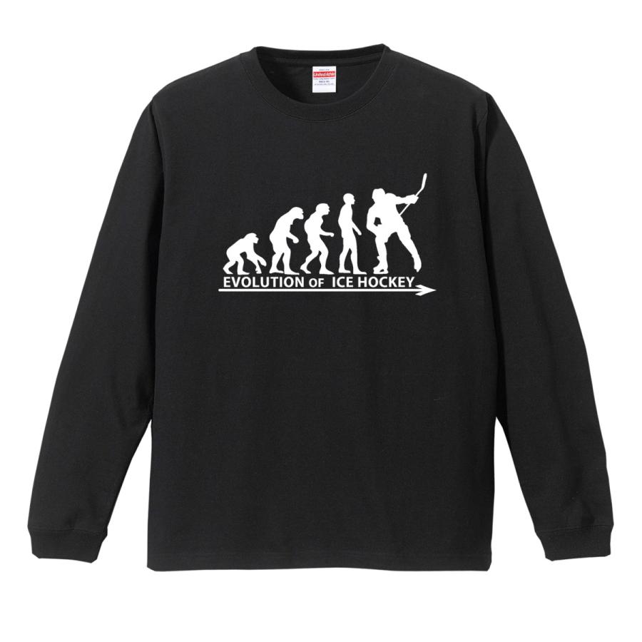 進化 EVOLUTION スポーツ編 アイスホッケー ロンT ロングTシャツ リブ
