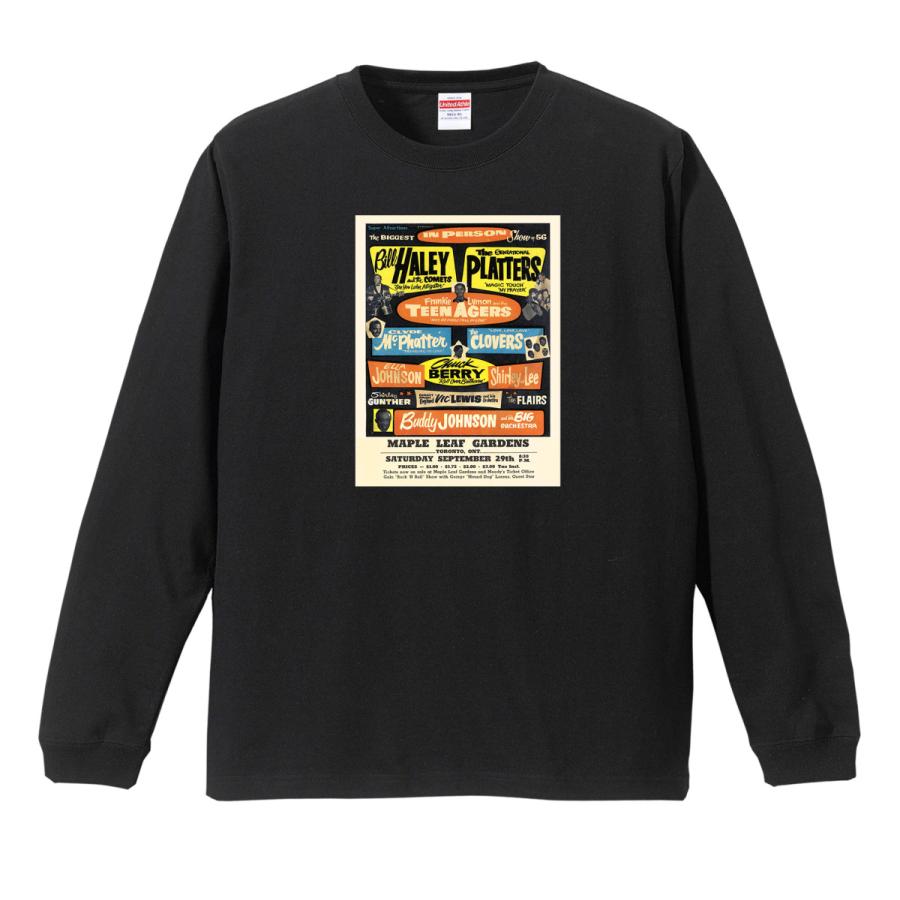 オールディーズ ロングTシャツ リブ付 H60 白 (S/M/L/XL) ロンT 長袖