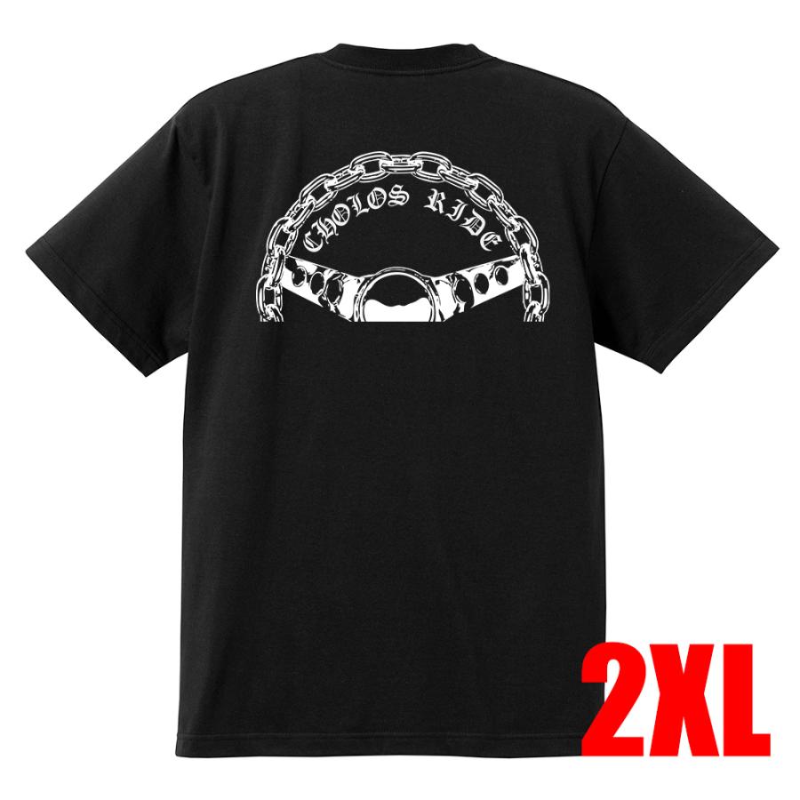 2XL XXL チェーンステアリング ローライダー Tシャツ 1 黒 メキシカン 