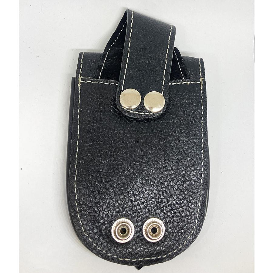 ハンドメイド 牛革 × パイソン メディスンバッグ 黒 D インディアン