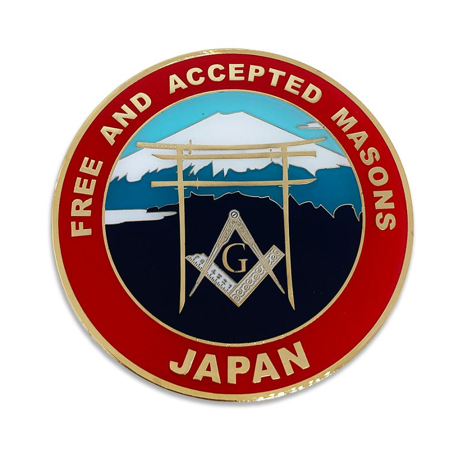 フリーメイソン エンブレム コンパス Gマーク JAPAN 富士山 鳥居