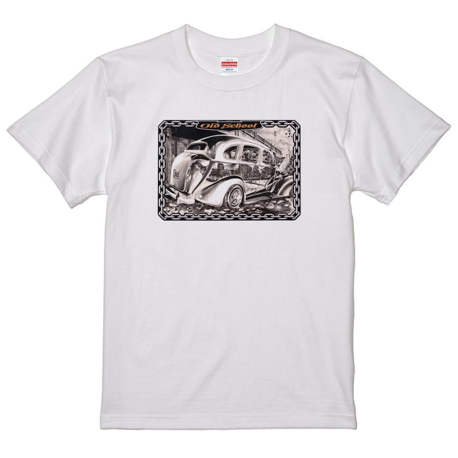 オールドスクール ローライダー Tシャツ MT05 白 HIPHOP アメ車