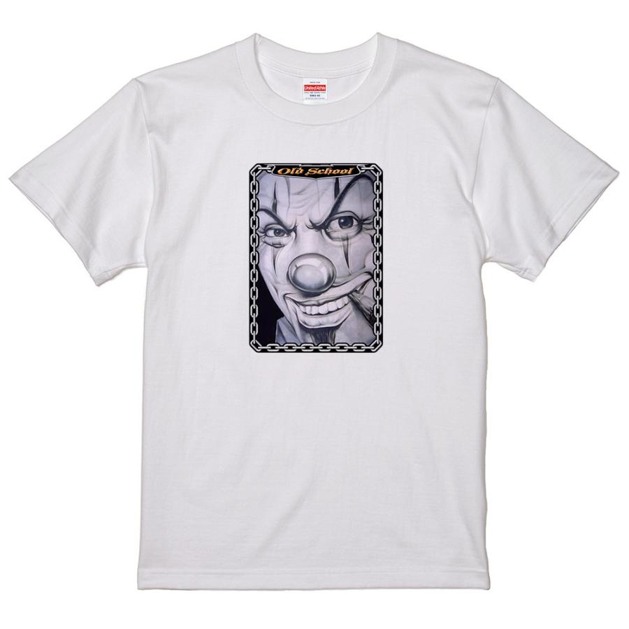 ローライダーHIPHOP系 Tシャツ 白 52 ミューラル ピエロ アメ車