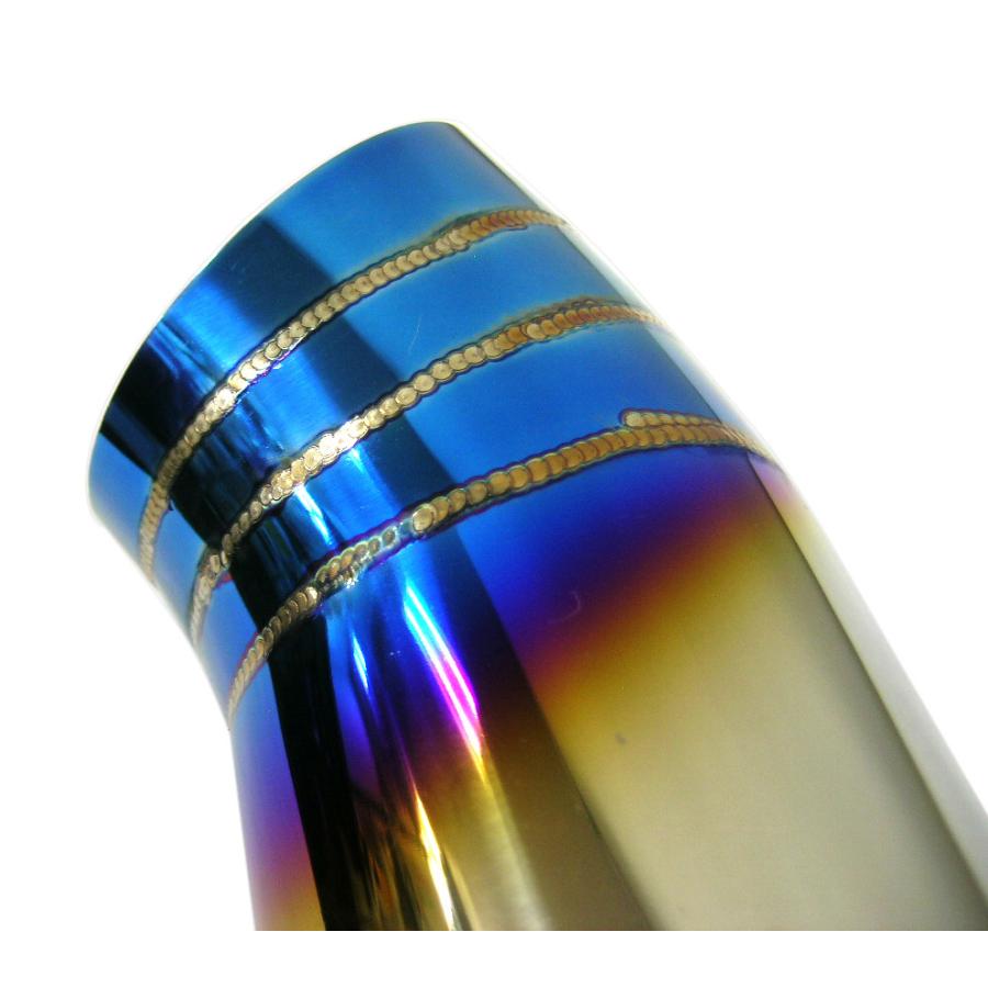 チタン プレート 201ステンレス 汎用 砲弾 RE ストレート マフラー