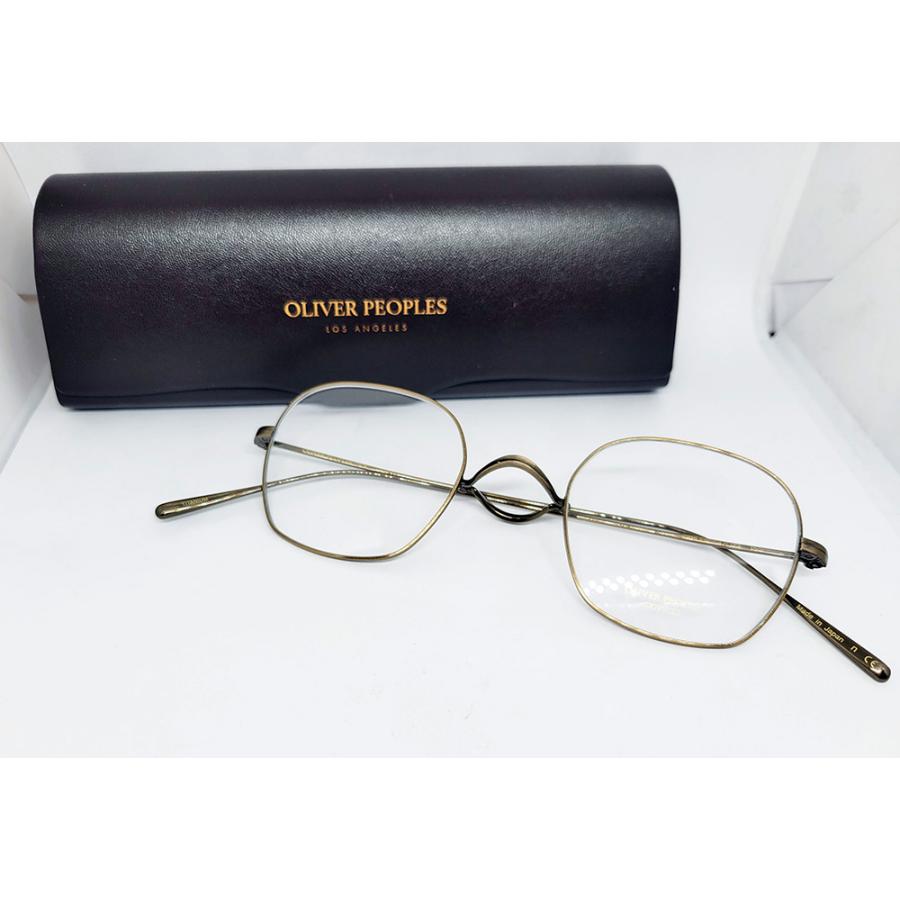 OLIVER PEOPLES 正規品 眼鏡 メガネフレーム Carles OV1270T-5300 アンティークゴールド オリバーピープルズ 軽量チタン