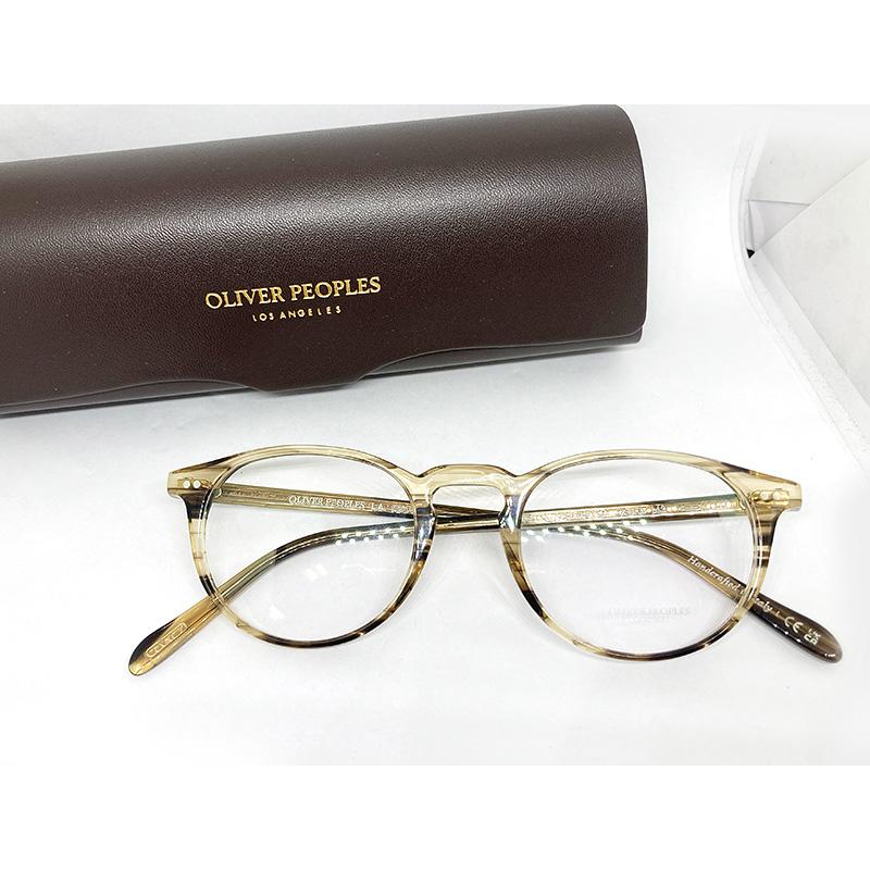 OLIVER PEOPLES 正規品 眼鏡フレーム Riley-R OV5004-1719 ブラウンササ ベージュ 茶系 ボストン 49□ ライリー
