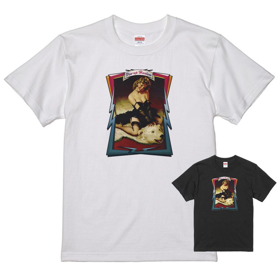 ピンナップガール Tシャツ 白 34 50's ヌード ロカビリービンテージ