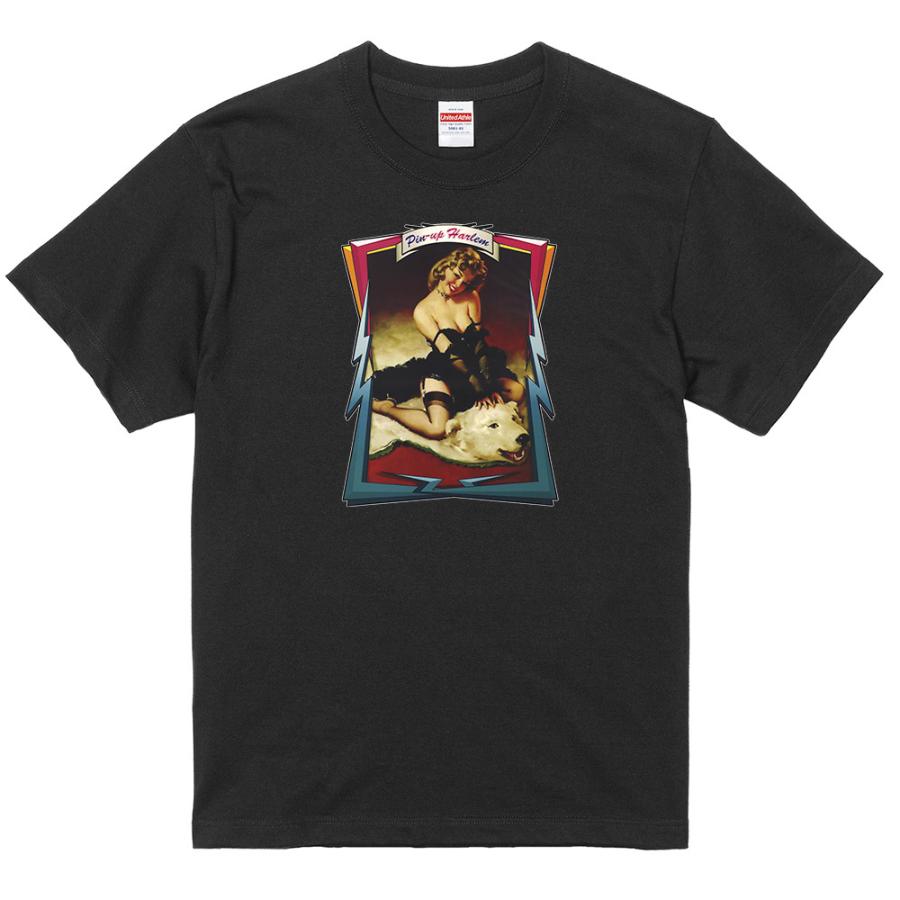 ピンナップガール Tシャツ 白 34 50's ヌード ロカビリービンテージ