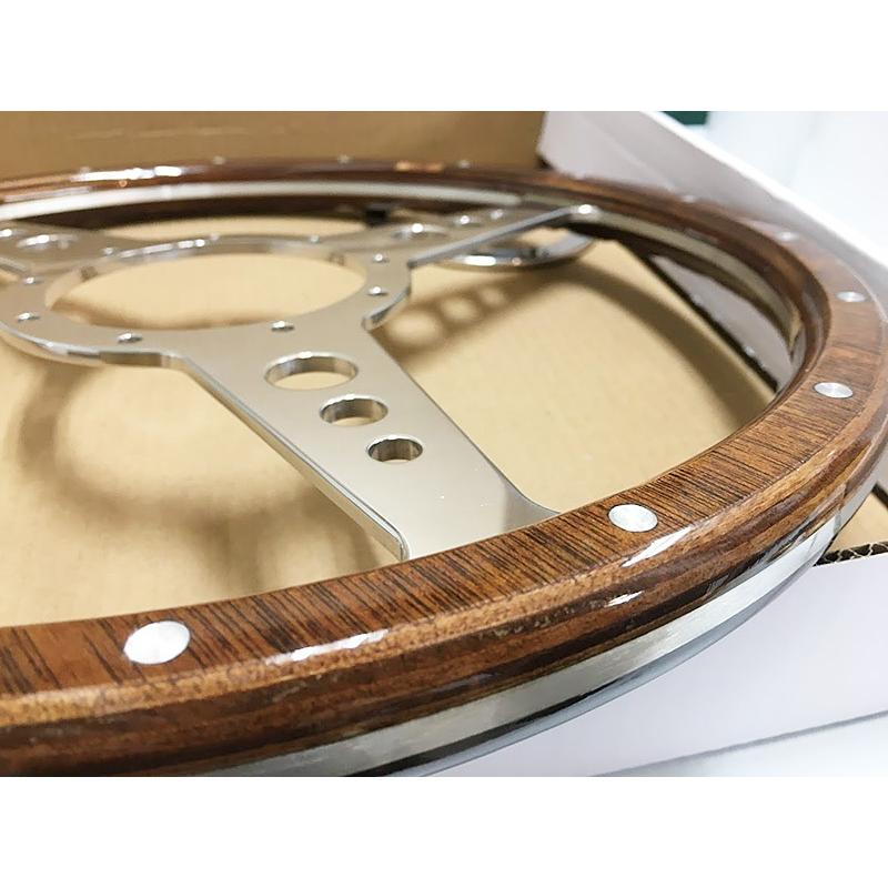 カスタム アルミ ビレット クラッシックウッド 丸穴フラット