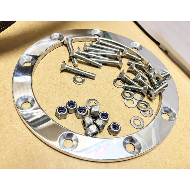 カスタム アルミ ビレット クラッシックウッド 丸穴フラット