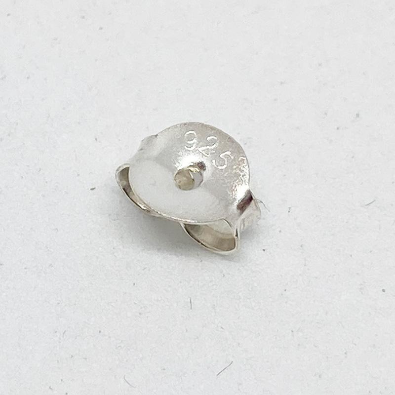 シルバーピアス ジルコニア CZ 十字 クローバー 黄緑 青系 2ペアセット