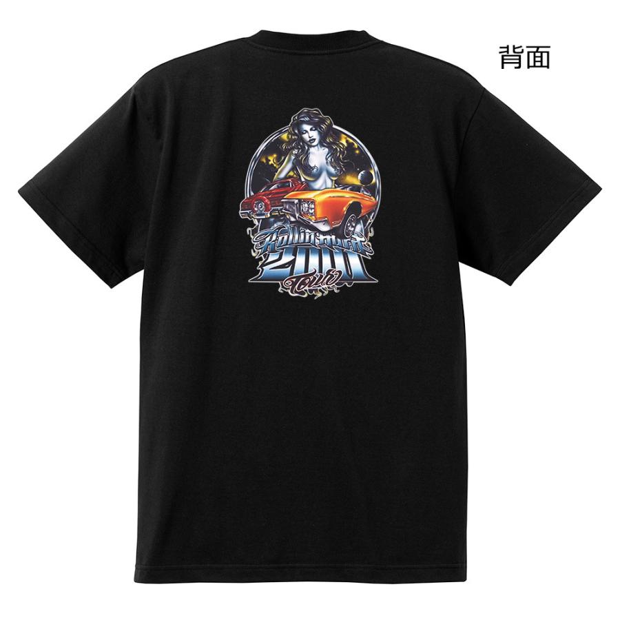 ローライダーTシャツ 51 黒 ミューラル インパラ アメ車 ハイドロ