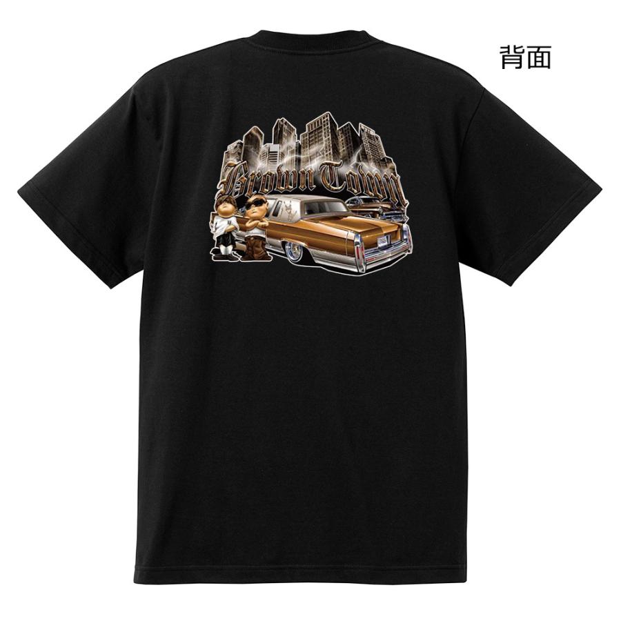 ローライダー HIPHOP系 Tシャツ 73 黒 ギャング インパラ キャデラック
