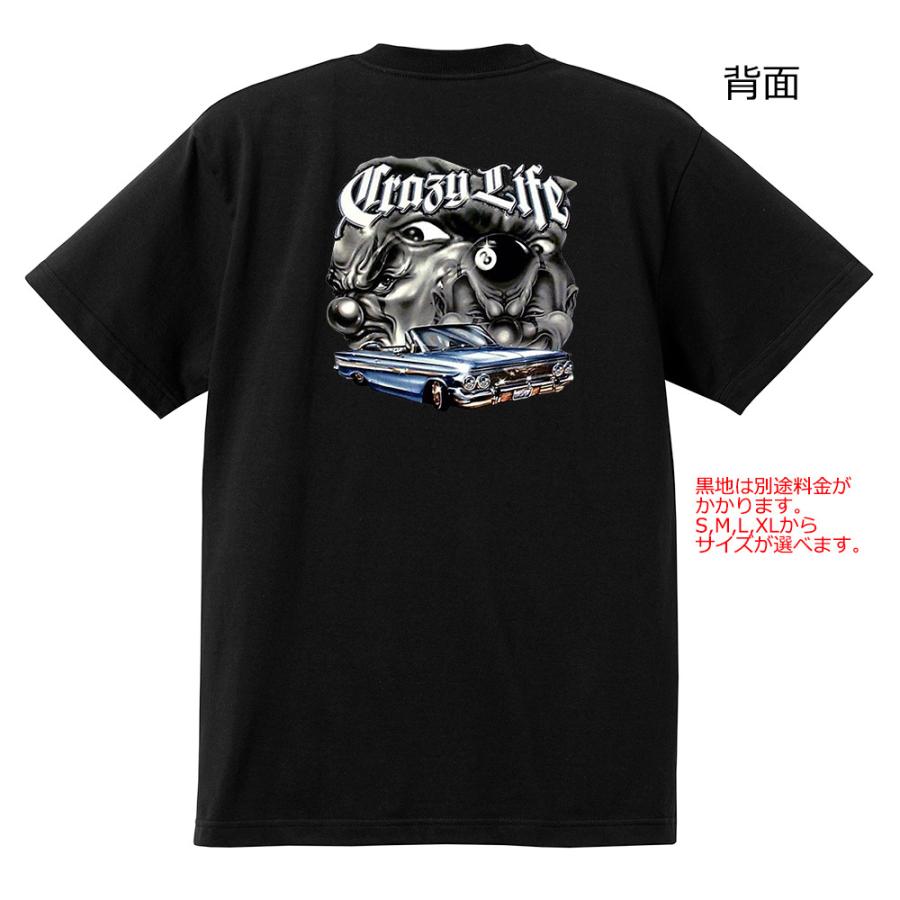 ローライダー HIPHOP系 Tシャツ 76 黒 ギャング インパラ 1961 