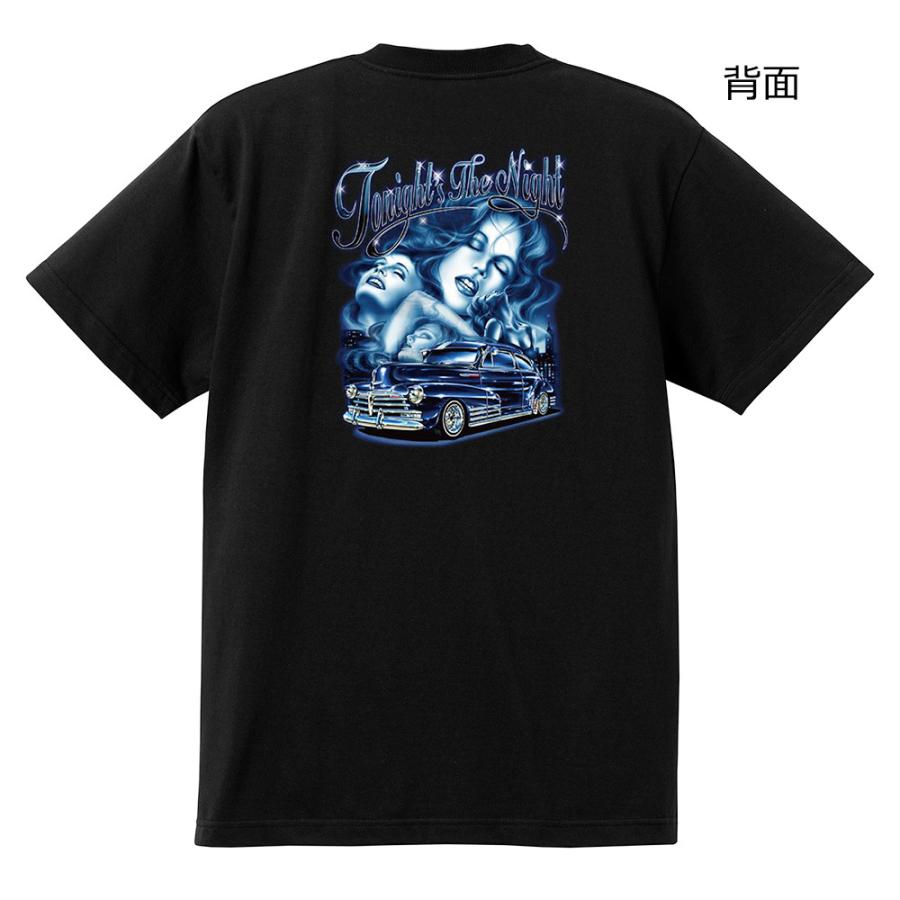 ローライダー Tシャツ 85 黒 ミューラル インパラ アメ車 1946 1947