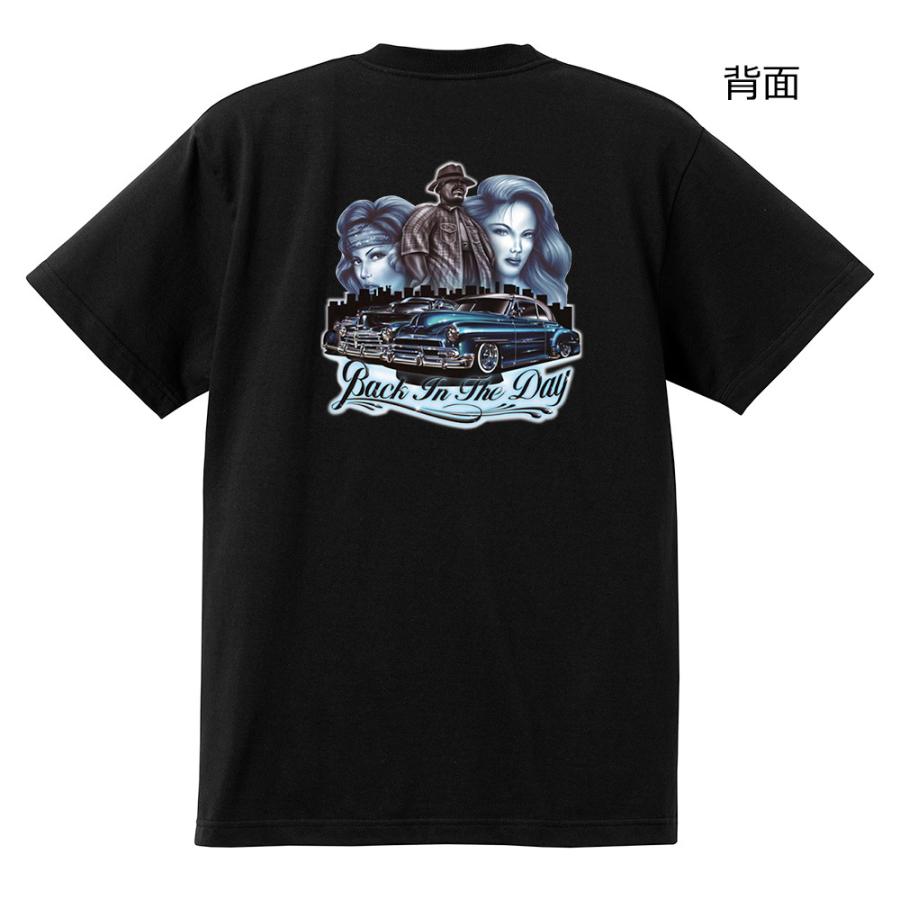 ローライダー HIPHOP系 Tシャツ 黒 86 ミューラル シボレー ボム